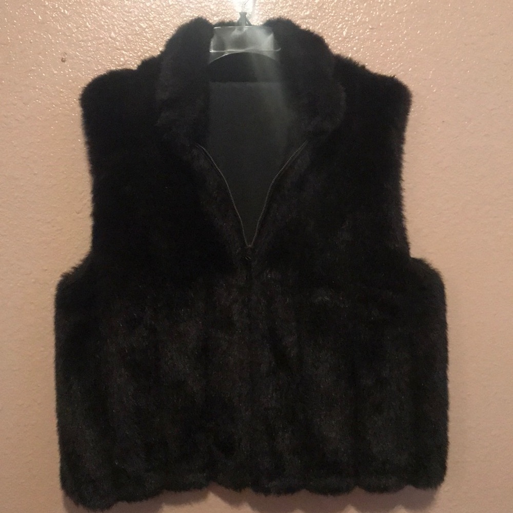 Faux fur vest